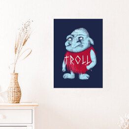 Plakat samoprzylepny Troll - mitologia nordycka