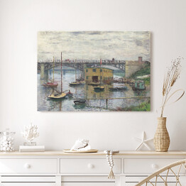 Obraz klasyczny Claude Monet Most w Argenteuil w szary dzień Reprodukcja obrazu