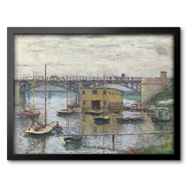 Obraz w ramie Claude Monet Most w Argenteuil w szary dzień Reprodukcja obrazu