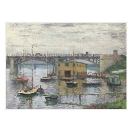 Plakat Claude Monet Most w Argenteuil w szary dzień Reprodukcja obrazu