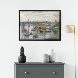 Obraz w ramie Claude Monet Most w Argenteuil w szary dzień Reprodukcja obrazu