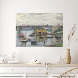 Plakat Claude Monet Most w Argenteuil w szary dzień Reprodukcja obrazu