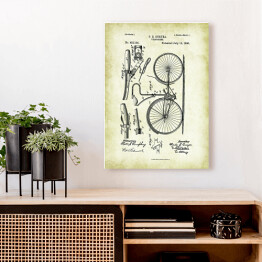 Obraz klasyczny C. E. Duryea - patenty na rycinach vintage