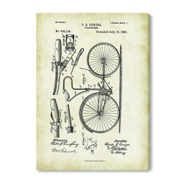 Obraz na płótnie C. E. Duryea - patenty na rycinach vintage