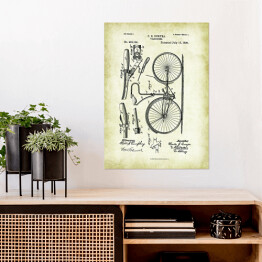 Plakat samoprzylepny C. E. Duryea - patenty na rycinach vintage