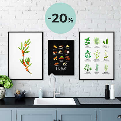 Nowoczesne plakaty do kuchni z rabatem -20%